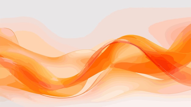 a painting of a wave with orange and orange lines