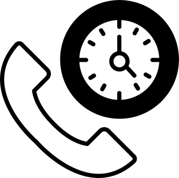 A phone with a clock on it