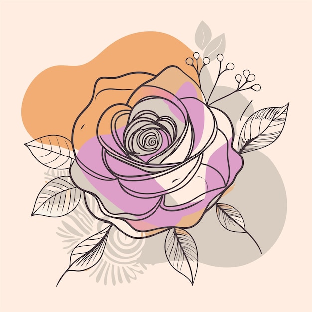 a pink rose with a butterfly on it