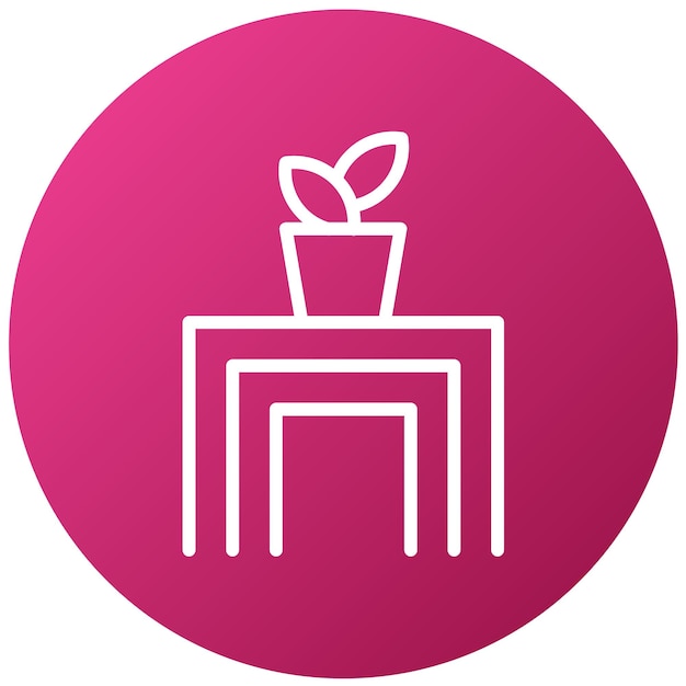 a pink sign with a plant in a pot on top of it