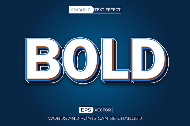a poster for the bold text effect vector illustration