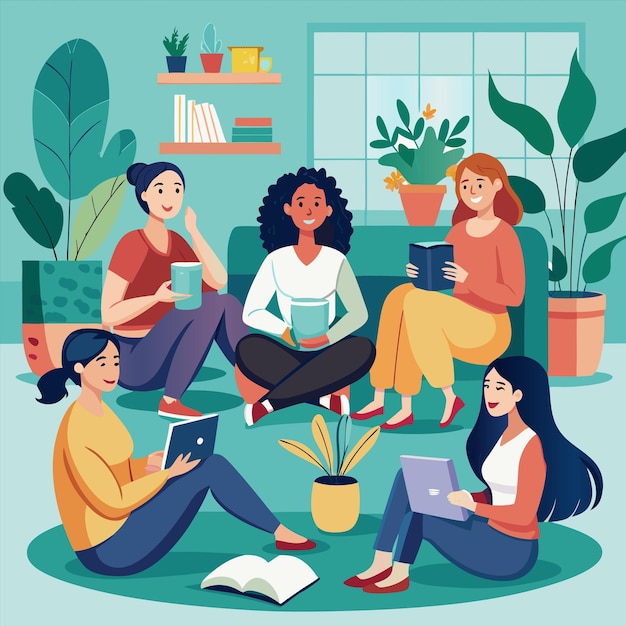 a poster of women reading books and reading books