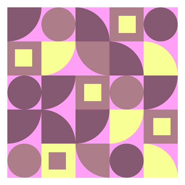 a purple and pink background with a pattern of squares and squares