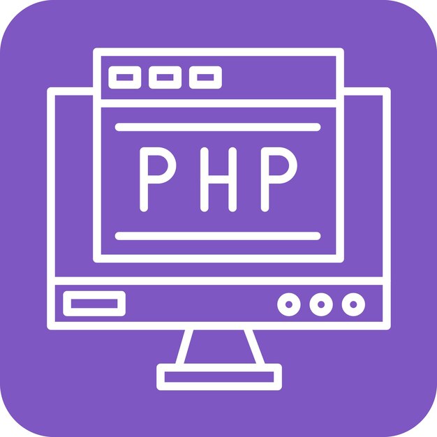 a purple computer monitor with the word p p