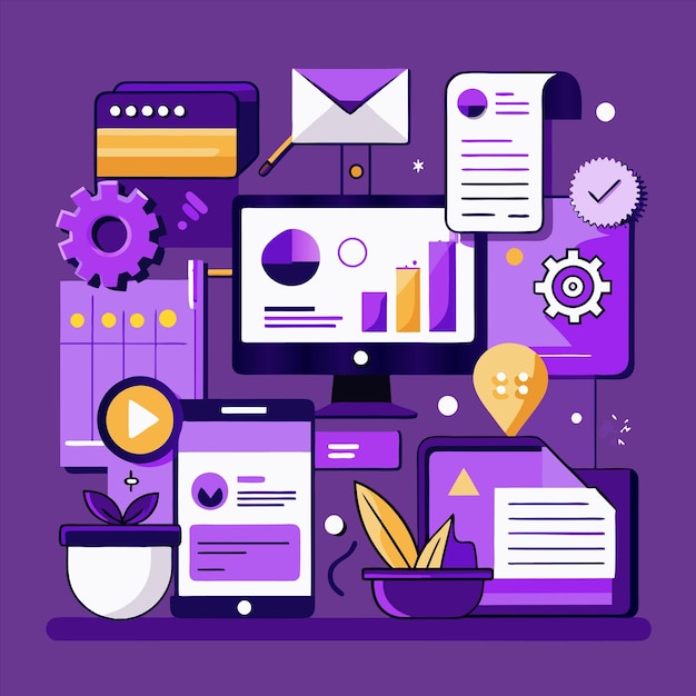a purple poster with a purple background with a purple background with a purple background with a di