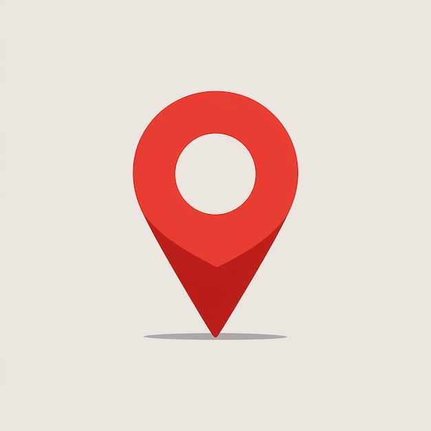 a red location pin icon commonly used in mapping or locationbased applications
