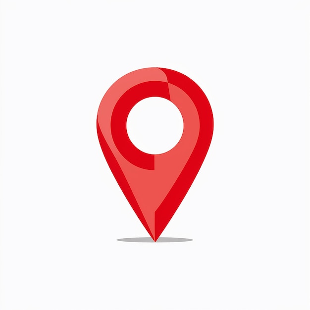 A red location pin icon commonly used in mapping or locationbased applications