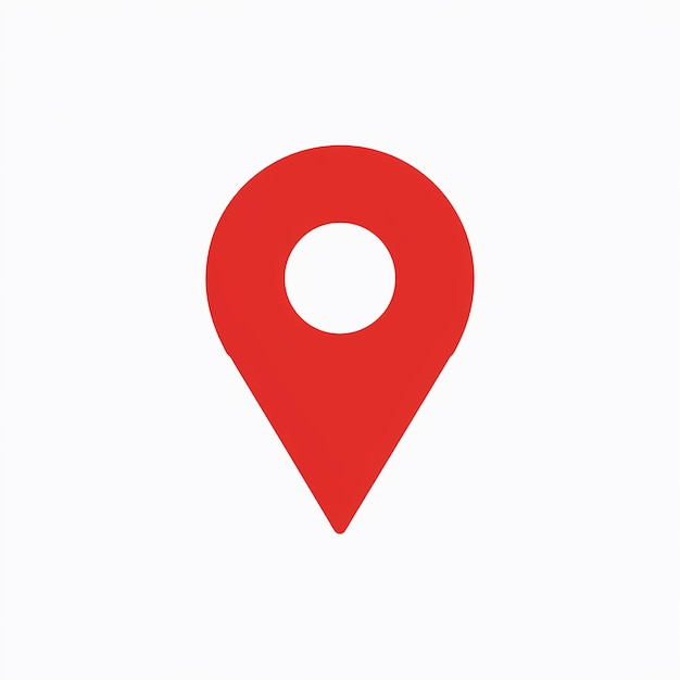 a red location pin icon commonly used in mapping or locationbased applications