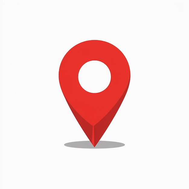 A red location pin icon commonly used in mapping or locationbased applications
