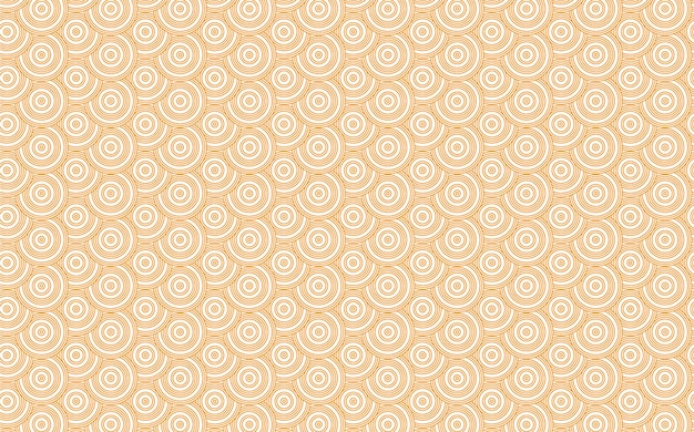 A seamless pattern of circles on a beige background.