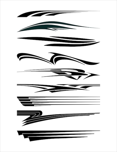 a series of images of different lines and shapes
