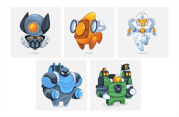 a series of robots are shown with one that says robot.