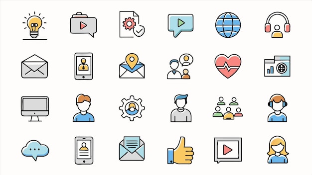 a set of business icons including one that says  dope