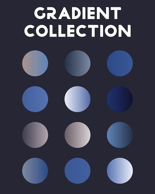 a set of color combinations collection of gradients vector illustration