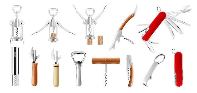 A set of corkscrews and openers Wine Bottle Opener can opener electronic rechargeable corkscrew