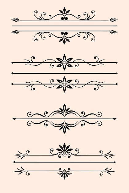 A set of decorative elements collection