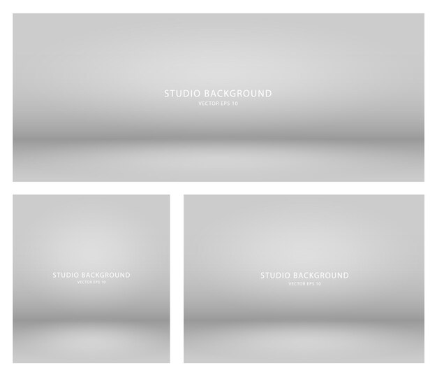a set of empty gray studio backgrounds a collection of empty studio rooms for a photo shoot or