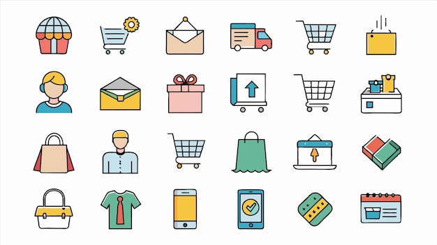 a set of icons for a store called shopping