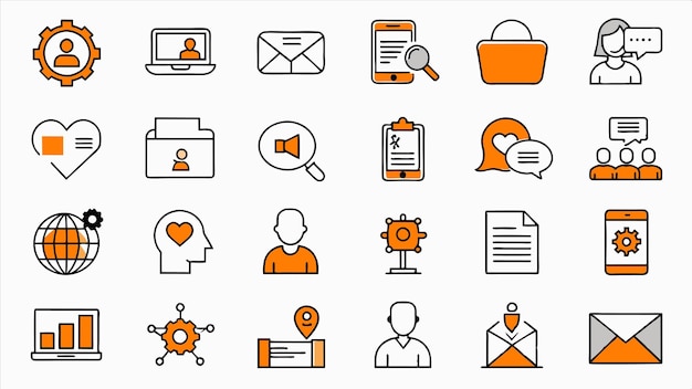 a set of icons for a website called the office