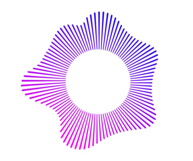 A set of neon equalizers Audio multicolor waves Radial curve of audio wave Vector illustration