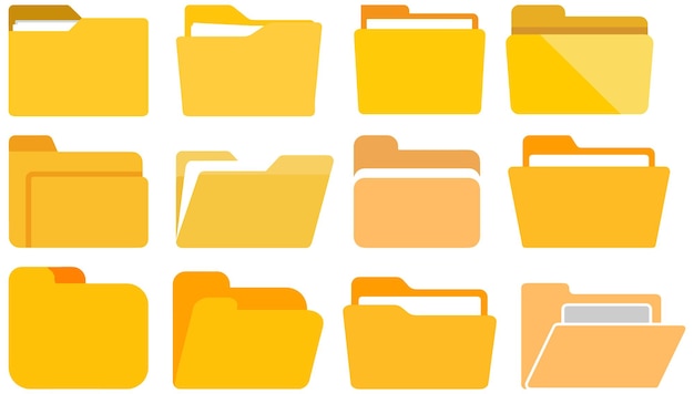a set of orange and yellow boxes with a white background