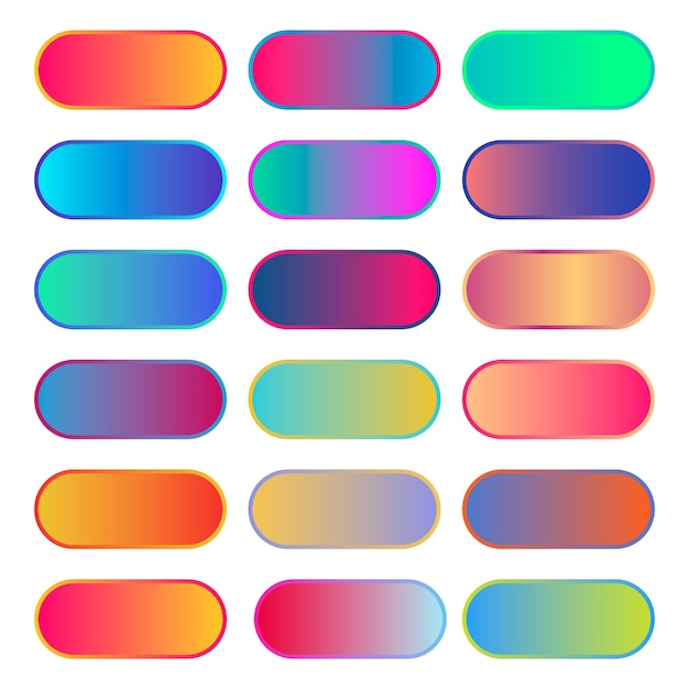 a set of rainbow colored squares with different colors