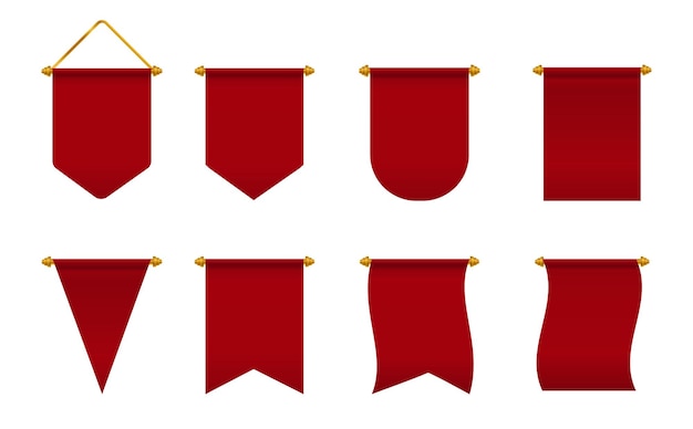 a set of red flags with the word king on them.