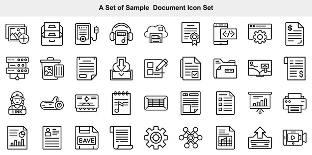 A Set of Sample Document Icon Set