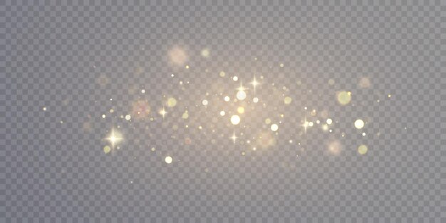 A set of yellow lights on a transparent background.