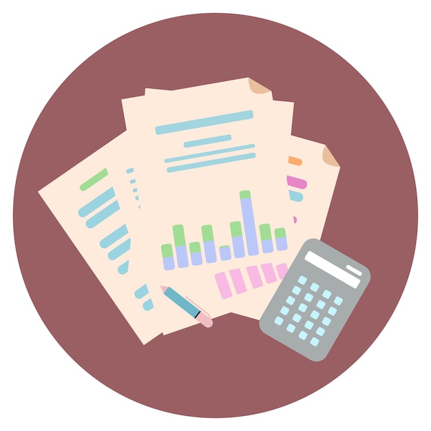 A stack of paper with a graph on it