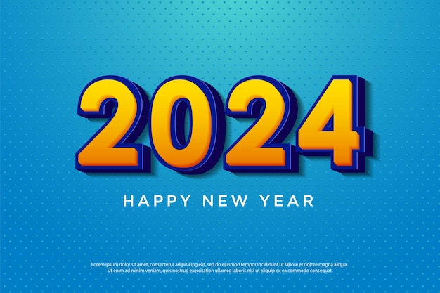 a textured and neat background with real celebratory numbers new year 2024