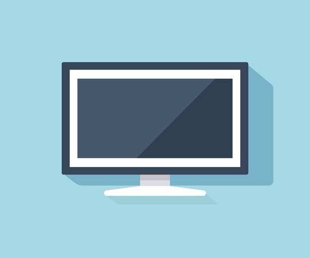 a vector monitor screen tv with reflection