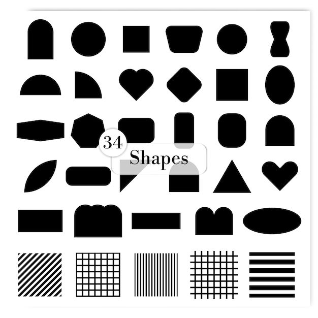 A vector set of shapes