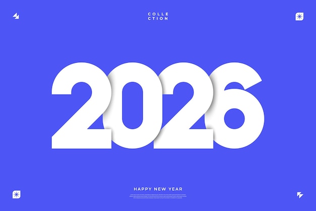 a vibrant and modern design showcasing the year 2026 in a dynamic color combinations