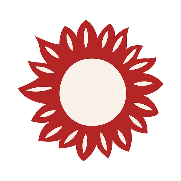 a vibrant handdrawn vector design featuring a bohemian sun with intricate patterns and radiant