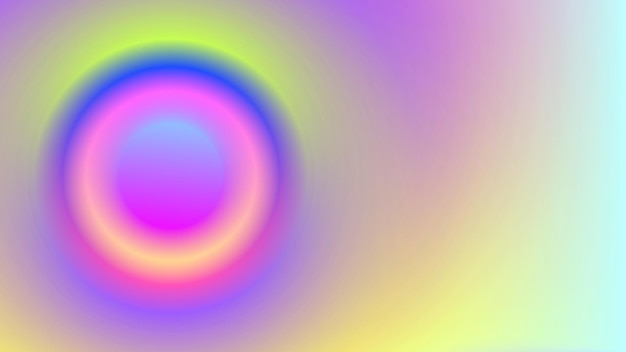 a vibrant soft focus illustration with concentric circles of blended rainbow colors abstract gradient background