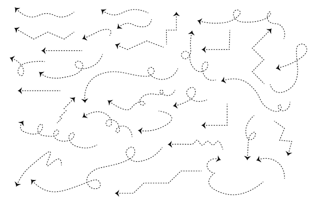A white background with arrows drawn by hand