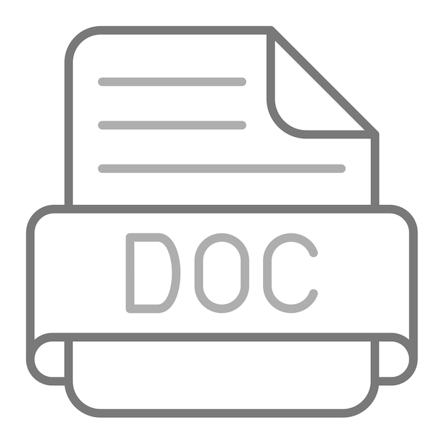 a white document with a black outline and the word  d  on it
