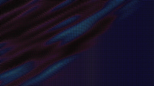 Aaltoilevat värikkäät pisteet Digitaalisen datajoukon roiske Futuristinen, tasainen häiriö, käyttöliittymäelementti
