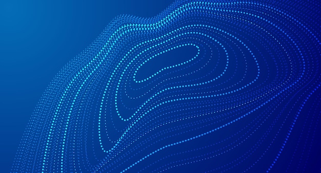 Aaltomuotoinen kela Internet-tekniikan big data -tausta piste- ja viivahiukkasista