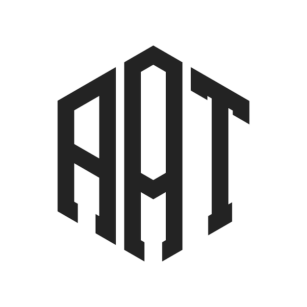 AAT Logo Design Initial Letter AAT Monogram Logo using Hexagon shape