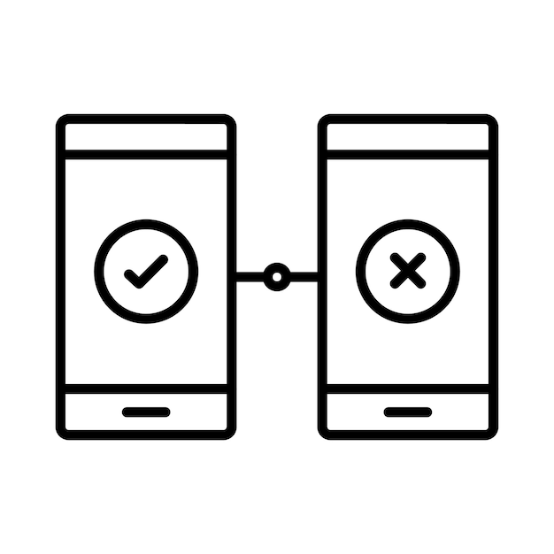 AB Testing Line Illustration