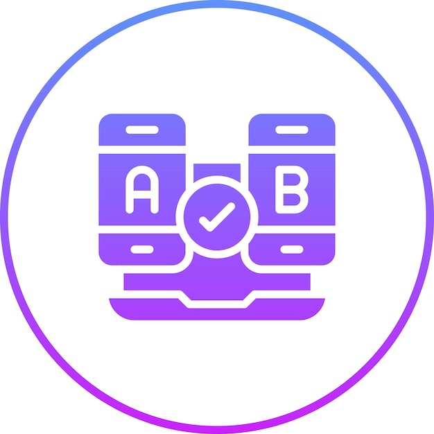 AB Testing vector icon illustration of Coding and Development iconset