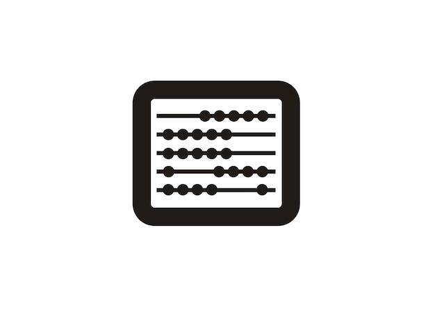 Abacus Simple illustration in black and white