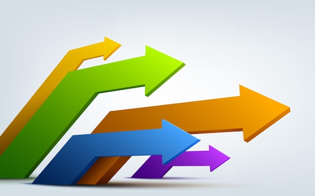 Abstract 3d arrows with place for text