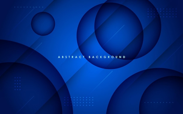 Abstract 3D circle layers blue gradient background eps10 vector