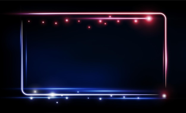 abstract arrow speed neon red blue lights horizontal signout technology background hitech communication concept innovation background vector design