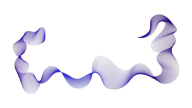 Abstract backdrop with blue wave gradient lines on white background. Modern technology background, wave design. Vector illustration