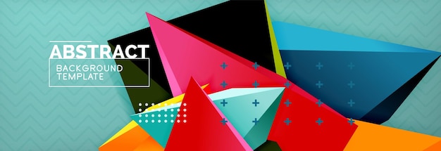 Abstract background colorful minimal abstract triangle composition