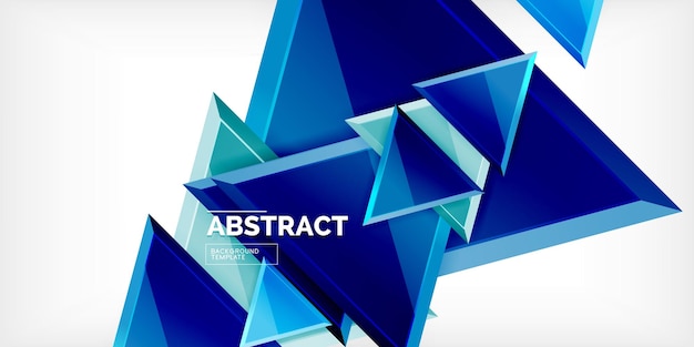 Abstract background colorful triangles with 3d effect Vector Illustration For Wallpaper Banner Background Card Book Illustration landing page